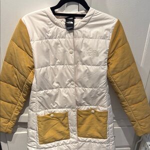 The North Face Women’s Cream and Collarless Yellow Jacket